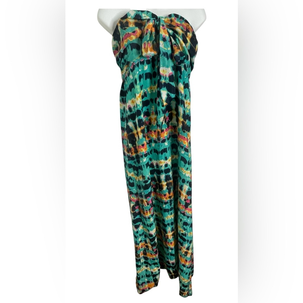 Band of Gypsies Green Multicolor Maxi Dress Summer Sleeveless Boho Sz L